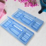 Pure Source India 4-in-1 Glass Soap Dish with Stand – Stylish Bathroom Ware - Neckline Detail by Nari Haat, Indian ...