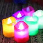 LED Tealight Candles – Battery Operated Decorative Lights (10 Pcs) - Sleeve Design by Nari Haat, Indian ethnic wear...