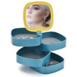 4 Layers Jewellery Box, 360 Degree Rotating Jewelry Box, - Image 9