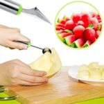 Multifunctional 2 1 Melon Baller - Stainless Steel Dig Scoop Fruit Carving Knife - Image 6