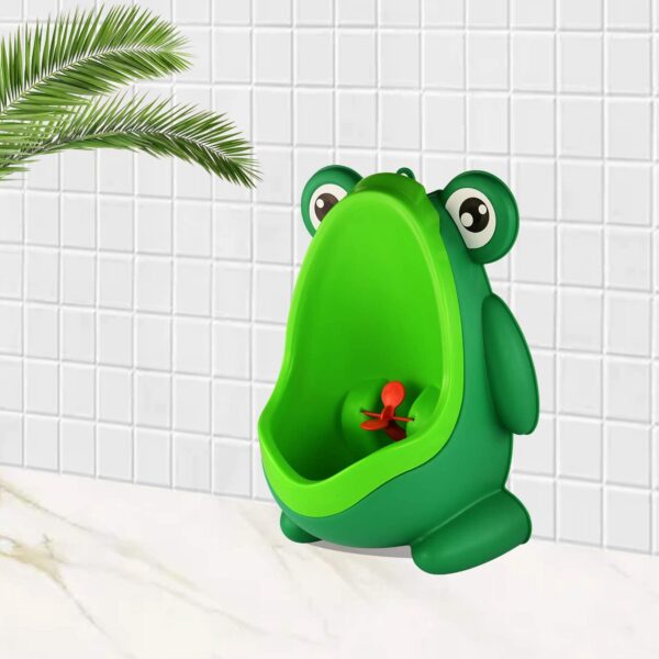 Cute Frog Standing Potty Training Urinal for Boys - Toilet with Funny Aiming Target - Front View by Nari Haat, Indian...