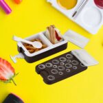 Airtight Lunch Box – 2-Compartment Leak-Proof Food-Grade Box with Spoon - Back View by Nari Haat, Indian ethnic wea...