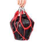 Heavy-Duty Elastic Bungee Cargo Net Mesh Holder - 4 Adjustable Hooks for Motorcycle - Neckline Detail by Nari Haat, I...