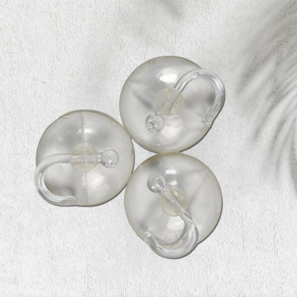 Transparent vacuum hangers for bathroom and kitchen walls