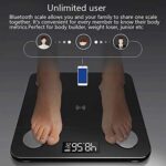 Bluetooth Body Fat Scale Digital Smart Body Weight Scale iOS and Android App to Manage Body Weight, Body Fat, Water, ...