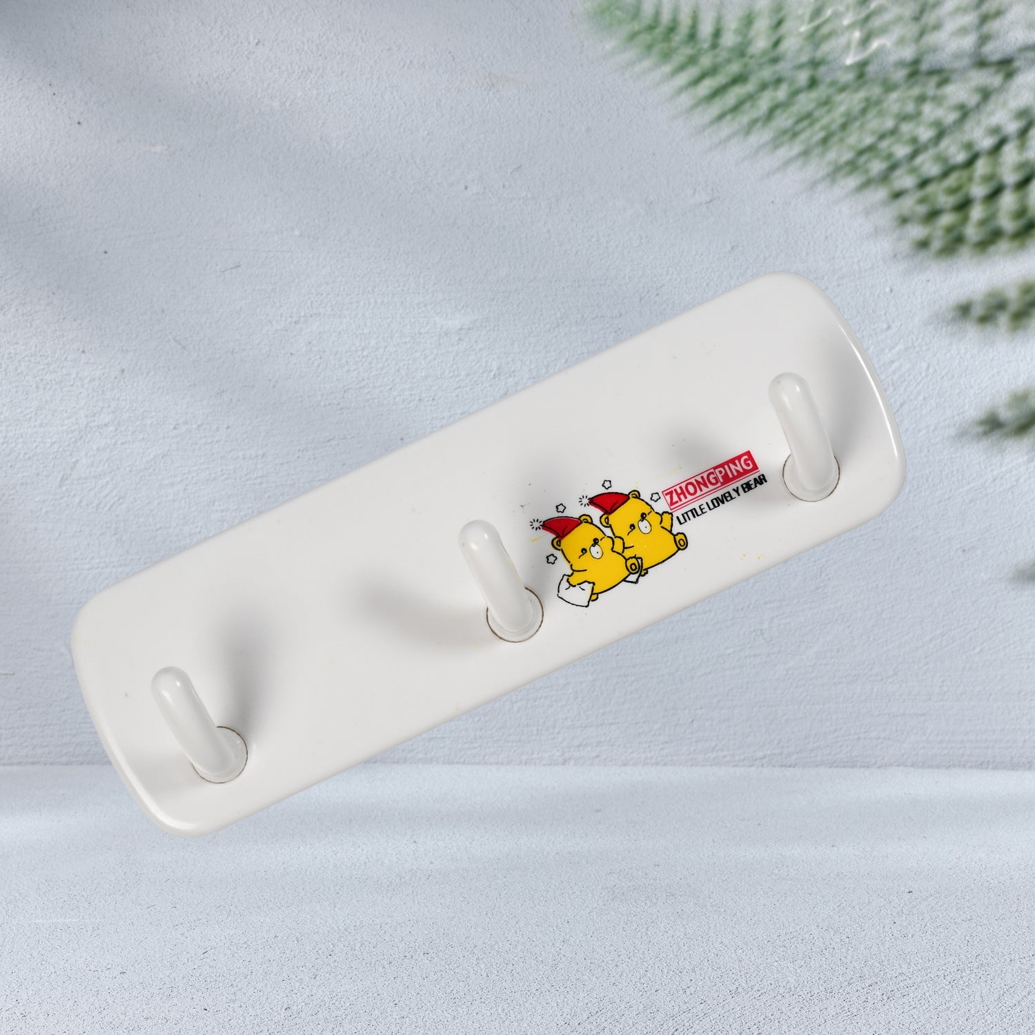 04_ed366773-5ec3-4ae2-b9ec-0f0245067b71.jpg 3 Pin Plastic Cloth hanger, Wall Door Hooks Rail for Hanging Clothes. - Image 1