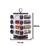 Ganesh Multipurpose Revolving Spice Rack With 16 Pcs Dispenser each 100 ml Plastic - Sleeve Design by Nari Haat, Indi...
