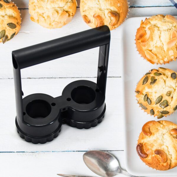 Plastic Handle Scalloped Edge Shape Cookie Cutter Biscuit Mold Cake Decoration Tools - Front View by Nari Haat, India...