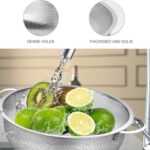 Stainless Steel Rice Vegetables Washing Bowl Strainer Collapsible Strainer. - Fabric Detail by Nari Haat, Indian ethn...