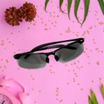 Lightweight Rimless Sports Sunglasses for Outdoor Activities - Back View by Nari Haat, Indian ethnic wear, women clot...