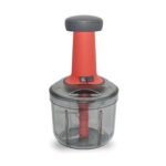 Matte Finish Hand Press Chopper with 3 Blades for Easy Vegetable & Fruit Chopping - Image 4