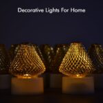 12Pcs Flameless LED Tea Light Candles for Home & Event Decor, Diwali - Sleeve Design by Nari Haat, Indian ethnic wear...