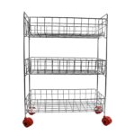3-Tier Stainless Steel Kitchen Trolley - Full Detail by Nari Haat, Indian ethnic wear, women clothing, designer suit