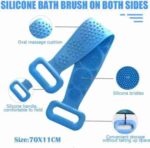 Silicone Body Back Scrubber Double Side Bathing Brush for Skin Deep Cleaning - Full Detail by Nari Haat, Indian ethni...