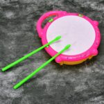 Flash Drum Toy – Colorful Musical Drum with Light Effects, Best Gift for Kids - Fabric Detail by Nari Haat, Indian ...