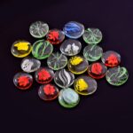 Glass Gem Stone, Flat Round Marbles Pebbles for Vase Fillers, Attractive pebbles for Aquarium Fish Tank. - Image 7