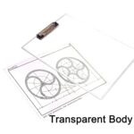 Transparent Premium Exam Pad with Centimeter Measuring Side for Students - Full Detail by Nari Haat, Indian ethnic we...
