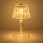 2in1 Transparent Mini Crystal Table Lamp with Reflection Light - Closeup Embroidery by Nari Haat, Indian ethnic wear,...