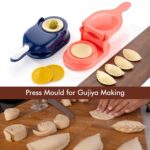 2-in-1 Dumpling Skin Press Mould for Gujiya - Closeup Embroidery by Nari Haat, Indian ethnic wear, women clothing, de...