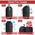 Face Ice Roller Massager for Swelling & Puffiness Reduction (Black) - Sleeve Design by Nari Haat, Indian ethnic wear,...