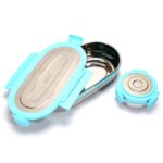 Ganesh Stainless Steel Lunch Box & Container Set of 2 - Back View by Nari Haat, Indian ethnic wear, women clothing, d...