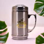DOUBLE STAINLESS STEEL MUG BOTTLE FOR TRAVEL, HOME, OFFICE, SCHOOL 400ML, Tumbler - Front View by Nari Haat, Indian e...
