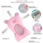 Baby Bath Pillow Newborn Anti-Slip Bathtub Pad Foldable with Strap For 0-6 Month Baby - Neckline Detail by Nari Haat,...