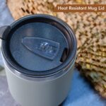 Ganesh Stainless Steel Coffee Mug with heat resistant mug lid. Approx 400Ml mug - Fabric Detail by Nari Haat, Indian ...