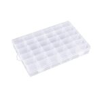 36 Grids Clear Plastic Organizer Box with Dividers Jewellery Storage  Box 1 Pc - Sleeve Design by Nari Haat, Indian e...