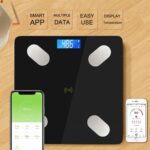 Bluetooth Body Fat Scale Digital Smart Body Weight Scale iOS and Android App to Manage Body Weight, Body Fat, Water, ...