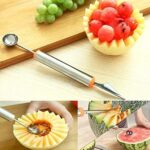 Multifunctional 2 1 Melon Baller - Stainless Steel Dig Scoop Fruit Carving Knife - Image 7