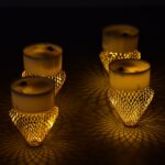 12Pcs Flameless LED Tea Light Candles for Home & Event Decor, Diwali - Neckline Detail by Nari Haat, Indian ethnic we...