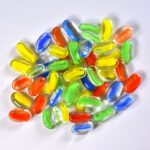 Glass Gem Stone, Flat Round Marbles Pebbles for Vase Fillers, Attractive pebbles for Aquarium Fish Tank. - Back View ...