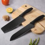 5-Piece Stainless Steel Kitchen Knife Set – Chef, Chopping, Utility, Butcher Knives - Closeup Embroidery by Nari Ha...