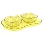 Apple Shape Tray Bowl Used For Serving Snacks And Various Food Stuffs. - Full Detail by Nari Haat, Indian ethnic wear...
