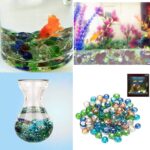 Glass Gem Stone, Flat Round Marbles Pebbles for Vase Fillers, Attractive pebbles for Aquarium Fish Tank. - Full Detai...