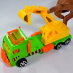 jcb Vehicle Dumper Truck Toy for Kids Boys - Closeup Embroidery by Nari Haat, Indian ethnic wear, women clothing, des...