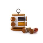 Ganesh Storewell Plastic Spice Rack - Set of 8 - Fabric Detail by Nari Haat, Indian ethnic wear, women clothing, desi...