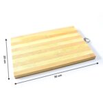 Natural Wood Chopping Board for Kitchen – Vegetables, Fruits & Cheese, BPA Free - Neckline Detail by Nari Haat, Ind...