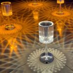 Crystal Table Lamp , Touch Control Atmosphere Nightstand Lamp With USB Charging Line - Full Detail by Nari Haat, Indi...