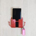 Wall Mounted Remote Storage Box with Side Hooks (4 Pcs Set) - Fabric Detail by Nari Haat, Indian ethnic wear, women c...