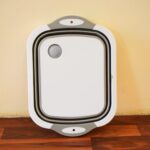 COLLAPSIBLE CUTTING BOARD WITH DISH TUB BASKET For Kitchen Use ( 1 Pcs ) - Front View by Nari Haat, Indian ethnic wea...