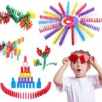 DOMINO BLOCKS SET MULTICOLOR WOODEN TOY BUILDING INDOOR GAME TOY - Image 4