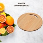 Wooden Round Chopping Board  For Chopping Fruit & Vegetable - Closeup Embroidery by Nari Haat, Indian ethnic wear, wo...