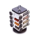 Ganesh Multipurpose Revolving Spice Rack With 16 Pcs Dispenser each 100 ml Plastic - Back View by Nari Haat, Indian e...