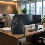 Lightweight Water-Resistant Laptop Bag with Pockets & Adjustable Strap - Neckline Detail by Nari Haat, Indian ethnic ...