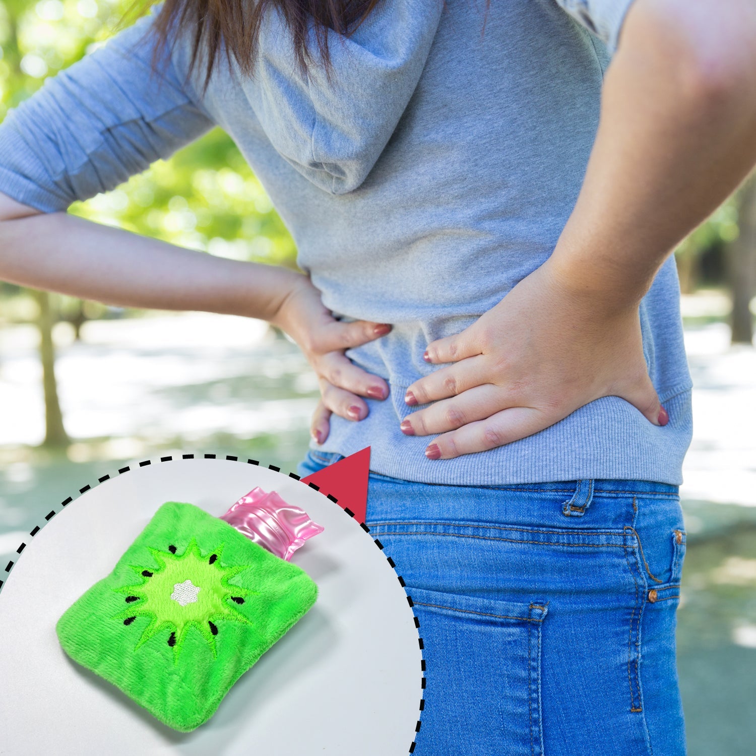 06_def95bb3-96c5-4bfa-88b1-5ac1755e726b.jpg Green Sun Compact Hot Water Bag with Cover - Front View by Nari Haat, Indian ethnic wear, women clothing, designer suit