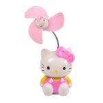 Kitty USB Powered Portable USB Mini Cooling Fan Cooler Portable (Battery Not Include) - Closeup Embroidery by Nari Ha...