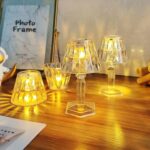 2in1 Transparent Mini Crystal Table Lamp with Reflection Light - Neckline Detail by Nari Haat, Indian ethnic wear, wo...