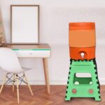 1pc 18inch Folding Stool Adults and Kids, Also For Kitchen Stepping With (Brown Box) - Fabric Detail by Nari Haat, In...